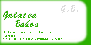 galatea bakos business card